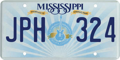 MS license plate JPH324