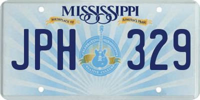 MS license plate JPH329