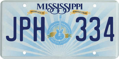 MS license plate JPH334