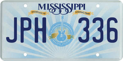 MS license plate JPH336