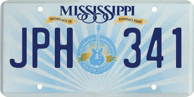 MS license plate JPH341