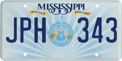 MS license plate JPH343
