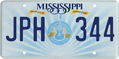 MS license plate JPH344