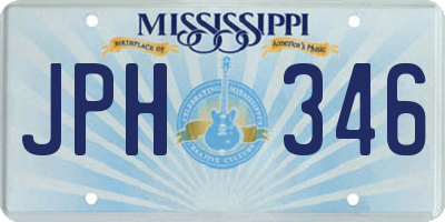 MS license plate JPH346