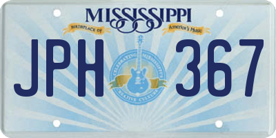 MS license plate JPH367