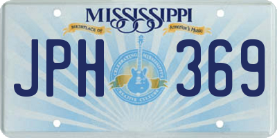 MS license plate JPH369