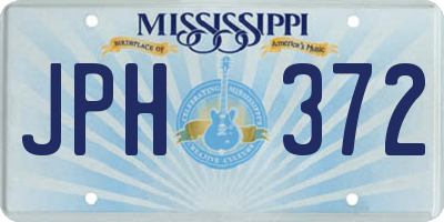 MS license plate JPH372