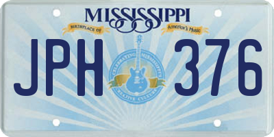 MS license plate JPH376