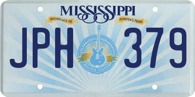 MS license plate JPH379