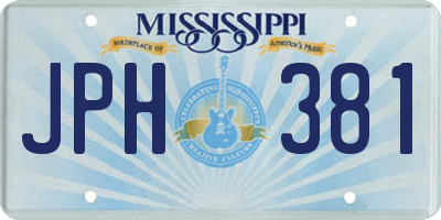 MS license plate JPH381