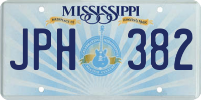 MS license plate JPH382