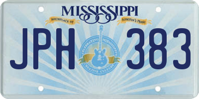 MS license plate JPH383