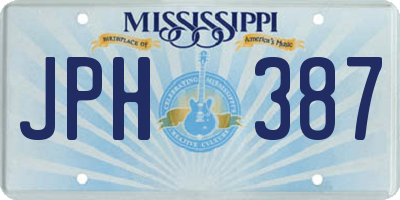 MS license plate JPH387