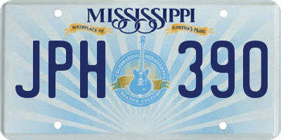 MS license plate JPH390
