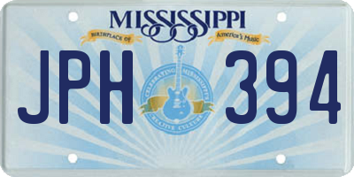 MS license plate JPH394