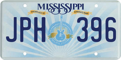 MS license plate JPH396