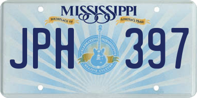 MS license plate JPH397