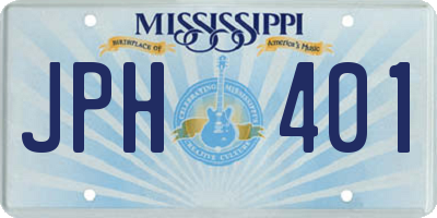 MS license plate JPH401