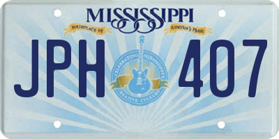 MS license plate JPH407