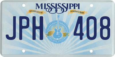MS license plate JPH408