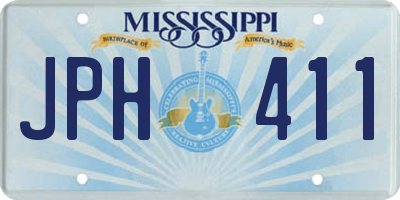 MS license plate JPH411
