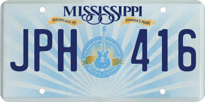MS license plate JPH416
