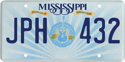 MS license plate JPH432