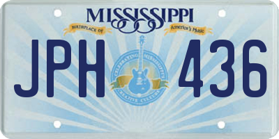 MS license plate JPH436