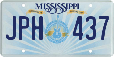 MS license plate JPH437