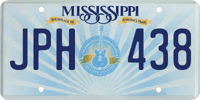 MS license plate JPH438