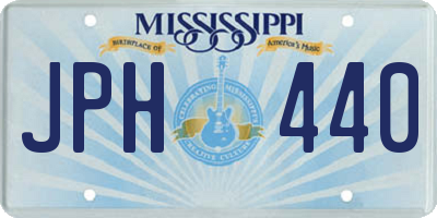 MS license plate JPH440