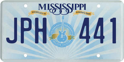 MS license plate JPH441