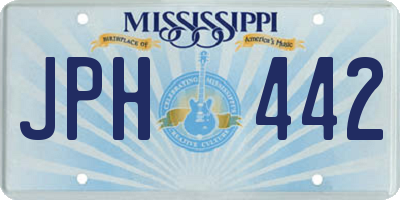 MS license plate JPH442