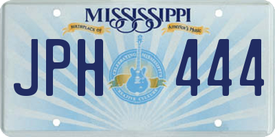 MS license plate JPH444