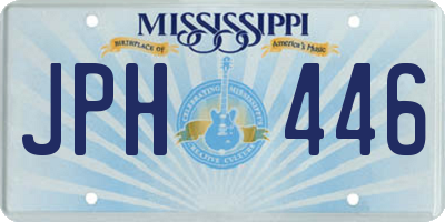 MS license plate JPH446