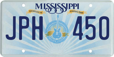 MS license plate JPH450
