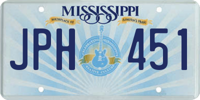 MS license plate JPH451
