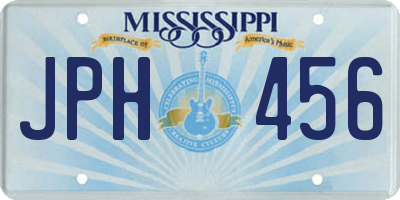 MS license plate JPH456