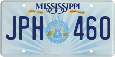 MS license plate JPH460