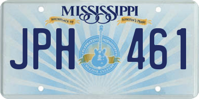 MS license plate JPH461