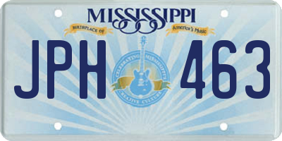 MS license plate JPH463