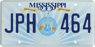 MS license plate JPH464