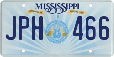 MS license plate JPH466
