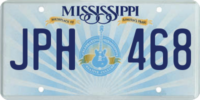 MS license plate JPH468