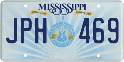MS license plate JPH469