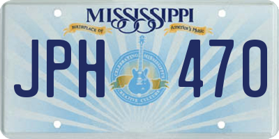MS license plate JPH470