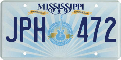 MS license plate JPH472
