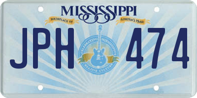 MS license plate JPH474