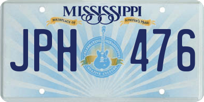 MS license plate JPH476