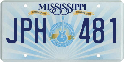 MS license plate JPH481